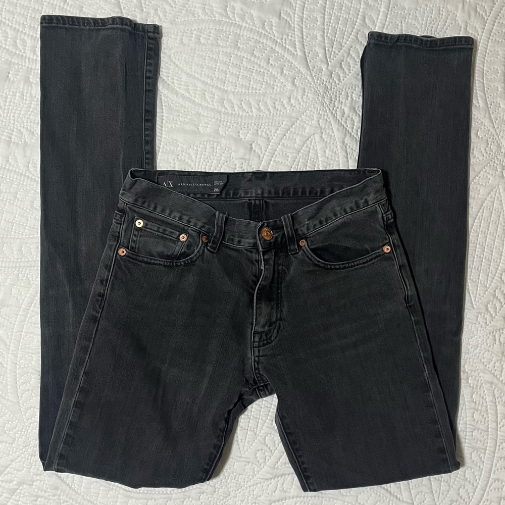 Armani Exchange Straight Leg Black Jeans Size 28 Regular